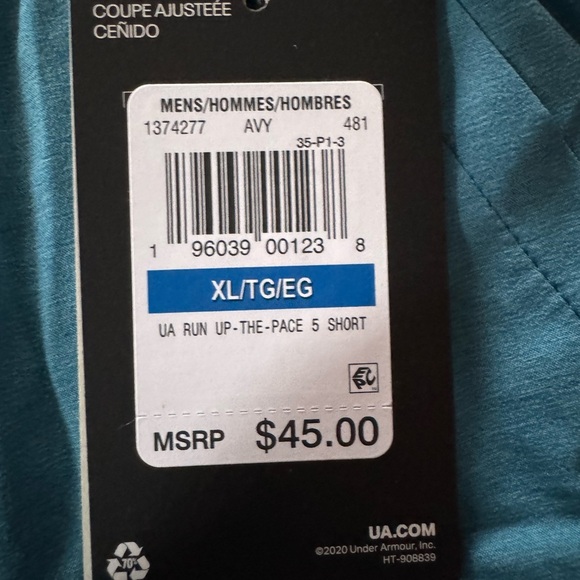 Men's UA Under Armour FITTED Run Up the Pace 5” Shorts Size XL - Picture 3 of 4